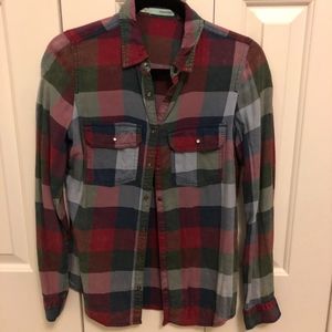 Multicolor Checkered Button Up